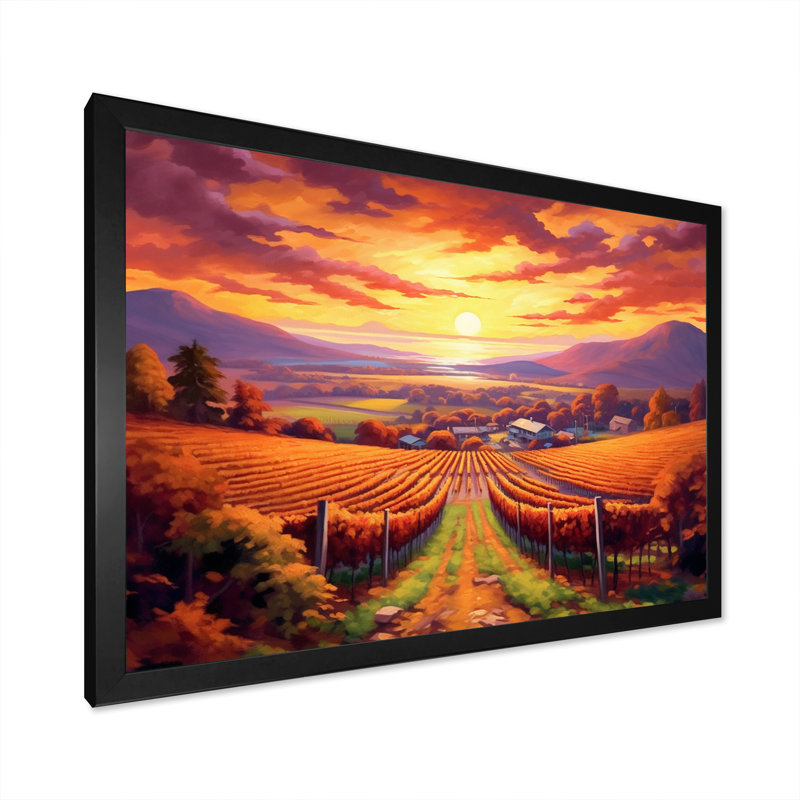 «Valley Getaway IV», reproduction sur toile, H 16 po x l 32 po x P 1 po, Cadre simple noir