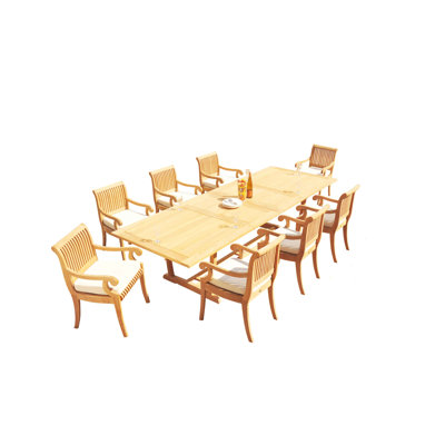 Ensemble repas 9 pièces teck Maskell