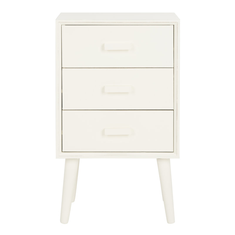 Commode à 3 tiroirs Dannel, Blanc