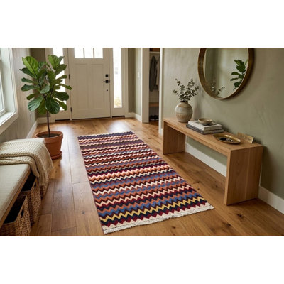 Tapis oriental en laine noué à la main 2 pi 10 po x 5 pi 4 po