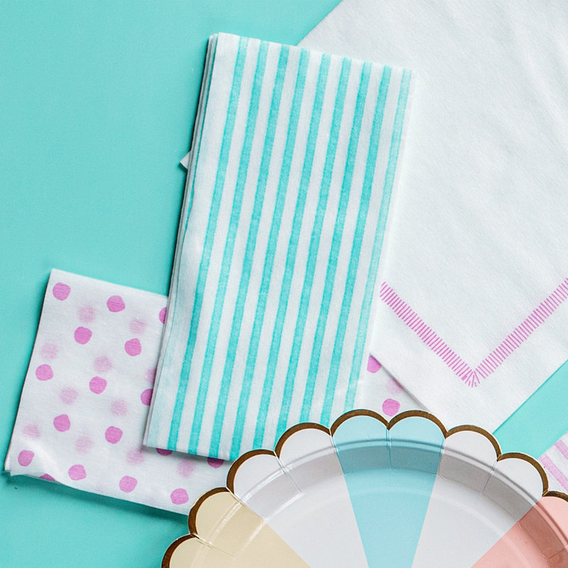 Papersoft Spunlace Rectangle Napkins, Aqua