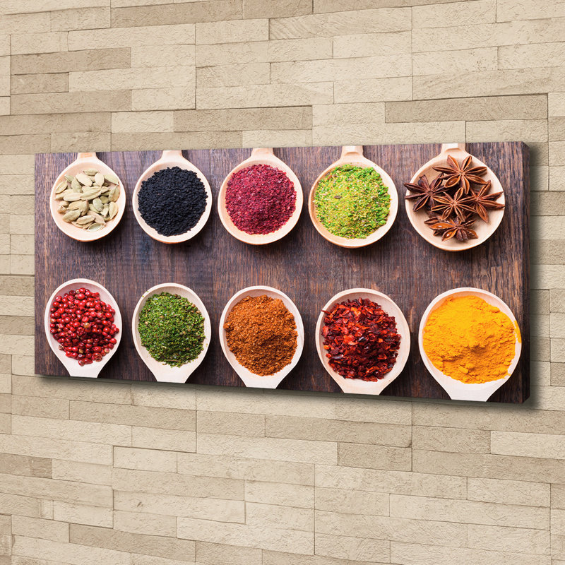 Colourful Spices - No Frame Print on Canvas