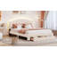 Grand lit plateforme tapissier Teddy