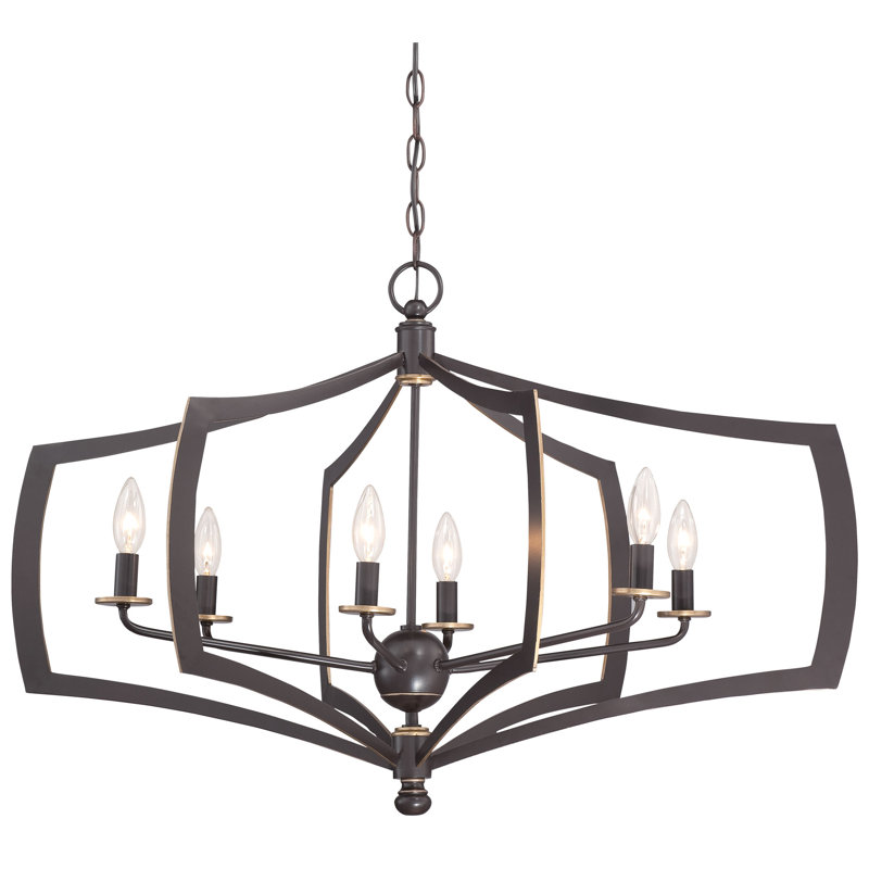 Villante 6 - Light Dimmable Geometric Chandelier