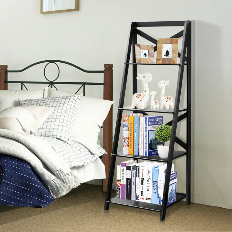 Lessard Ladder Bookcase, Black