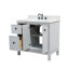 Meuble-lavabo simple avec plateau en quartz-443759018-443759019