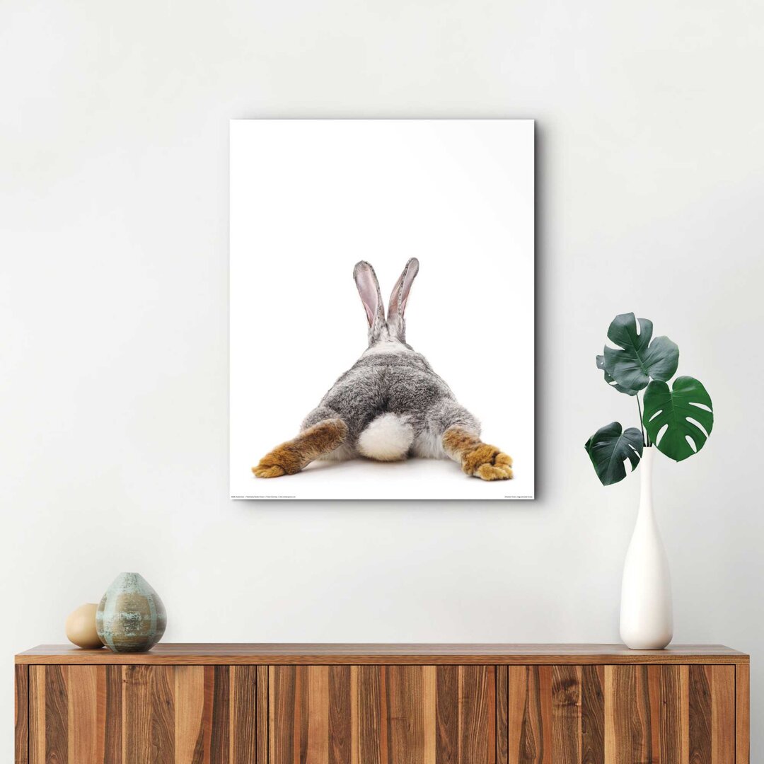 Wandbild Deko Panel Kaninchen Rabbit - Hase - Schwanz - Relax