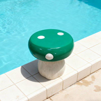 13.8-Inch Oversized Mushroom Model Statue Stool – Outdoor Garden Resin, Multi-Purpose For Lawn/Courtyard/Indoor