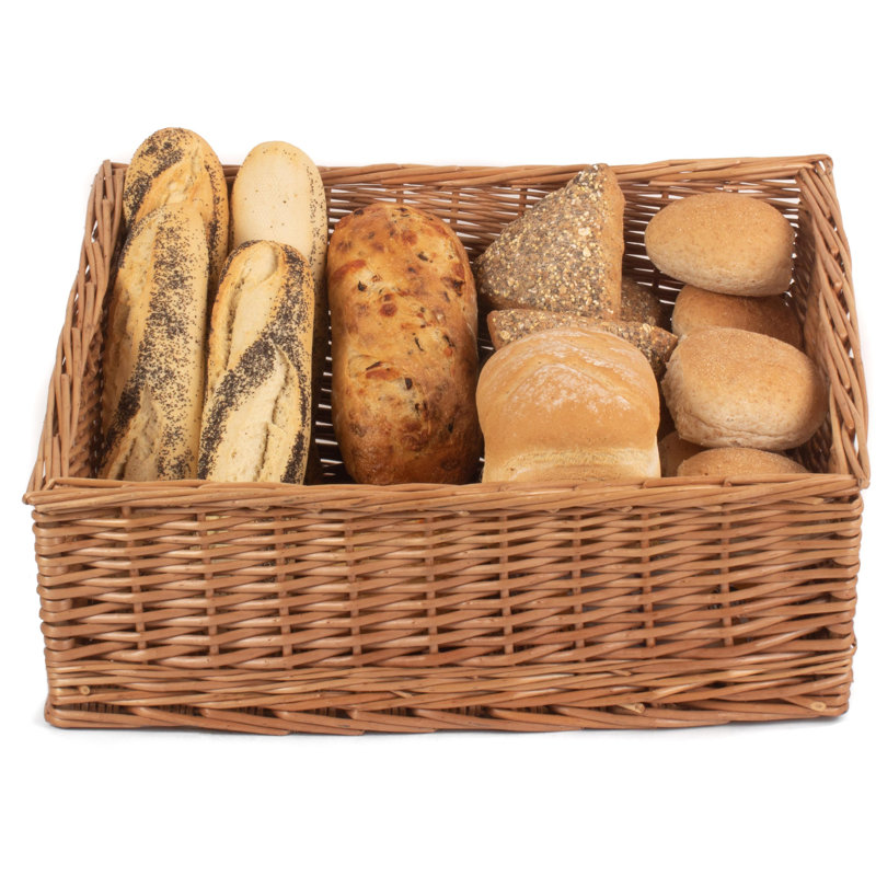 Wicker Sloped-Sided Display Basket, 25cm H x 50cm W x 38.5cm D