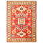 Tapis unique en laine noué à la main jaune Gazni des années 2010 de 3 pi 6 po x 5 pi Qaiden