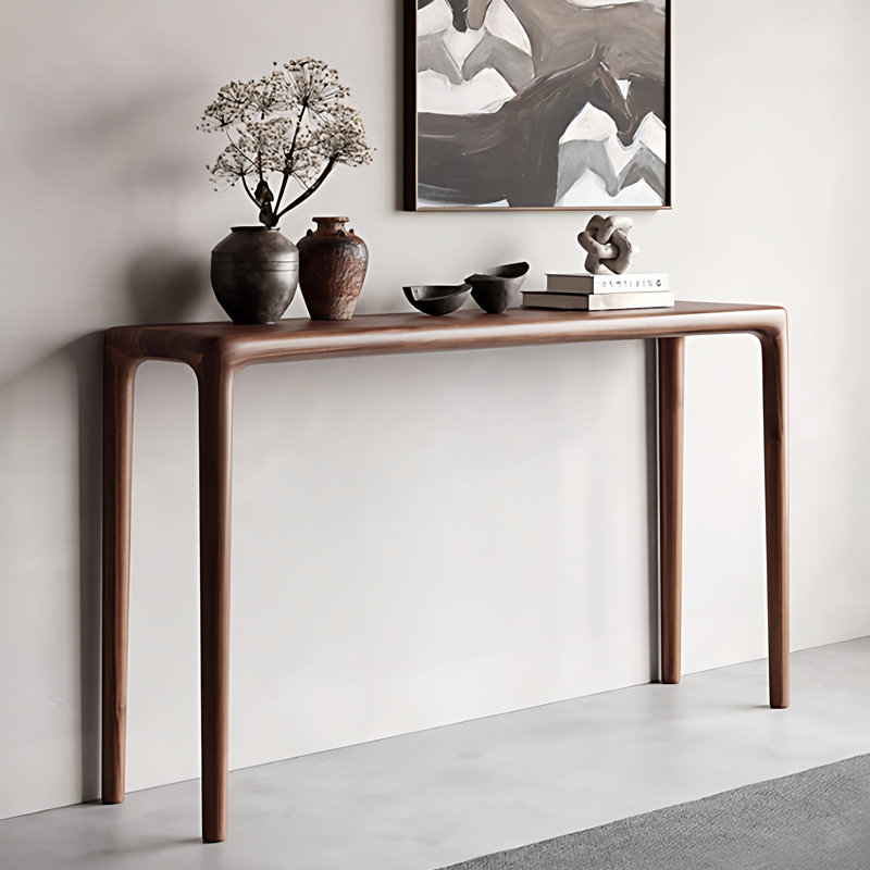 Console simple de style chinois, H 34,6 po x l 55,1 po x P 13,8 po