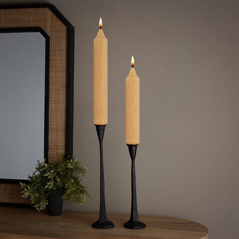 Timberline Collenette Dinner Candle Taper, 7" H x 1.25" W x 1.25" D, Butterscotch