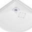 Base de douche ronde en PP blanc brillant avec drain central Streamline
