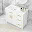 Meuble-lavabo avec comptoir d'évier, armoire de salle de bain avec deux portes et trois tiroirs-202468318