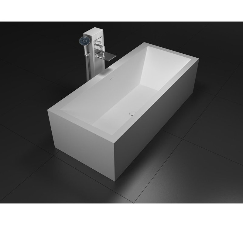 Matte White 70.9'' Stone Resin Freestanding Bathtub