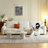 Creamy white Polyester Modular Sofa-728293664