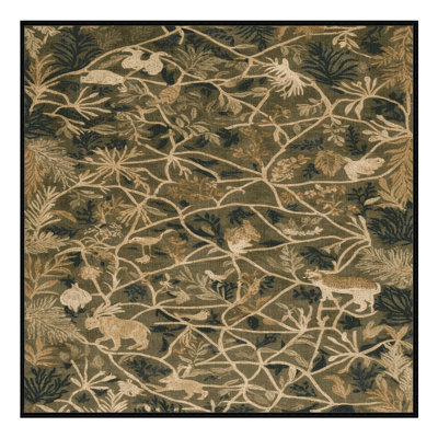 Machine Washable Nature Brown Area Rug