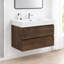 Meuble-lavabo flottant blanc moderne de 36 pouces avec lavabo intégré blanc et 2 tiroirs de rangement, mural et entièrement assemblé-1806246182-1806246201