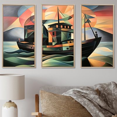 «Cubist», bateau de bord de mer, art mural