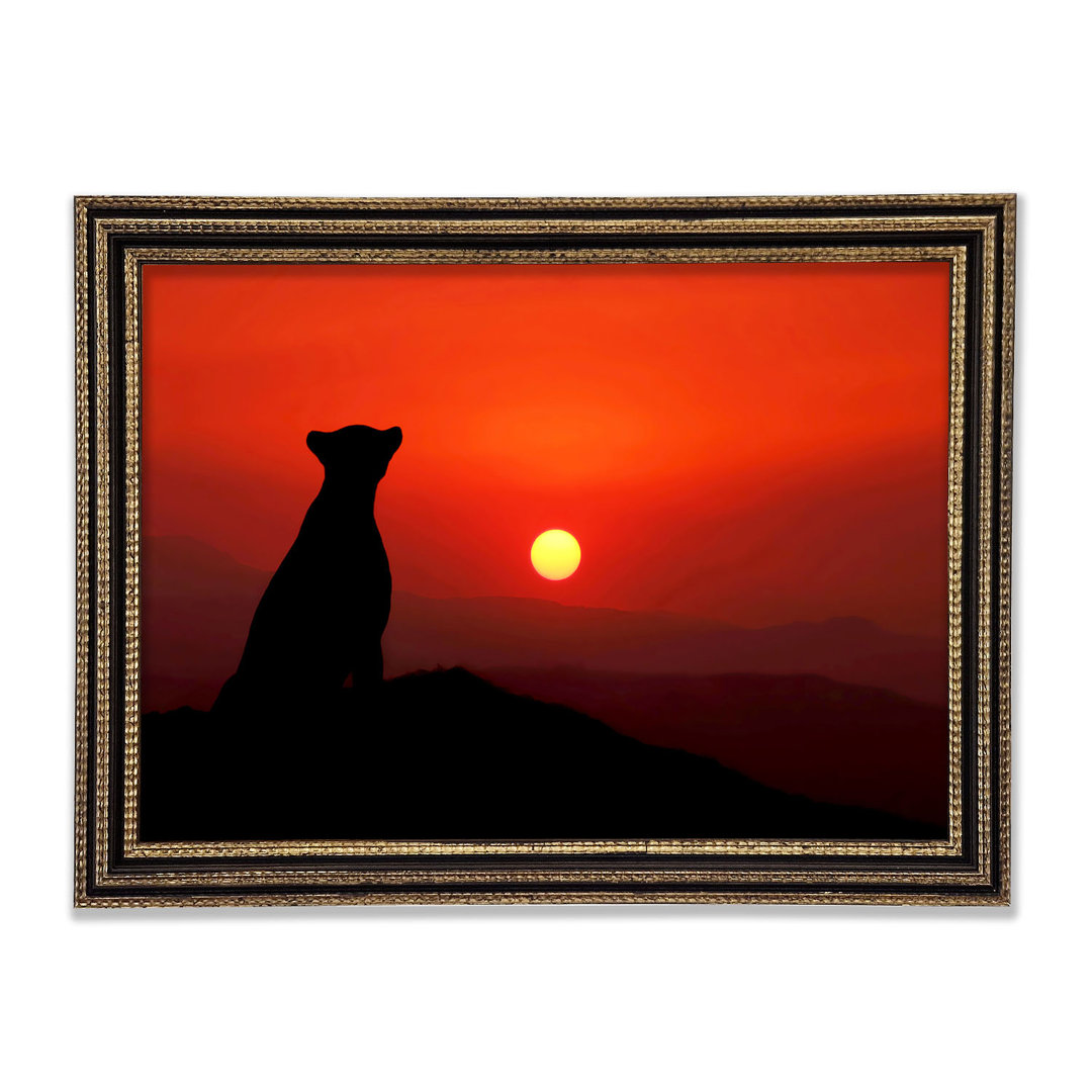 Panther Sunset - Einzelner Bilderrahmen Kunstdrucke