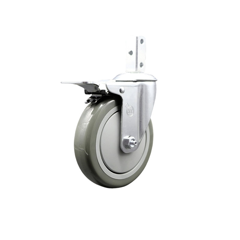 Roulettes pivotantes Poly, gris