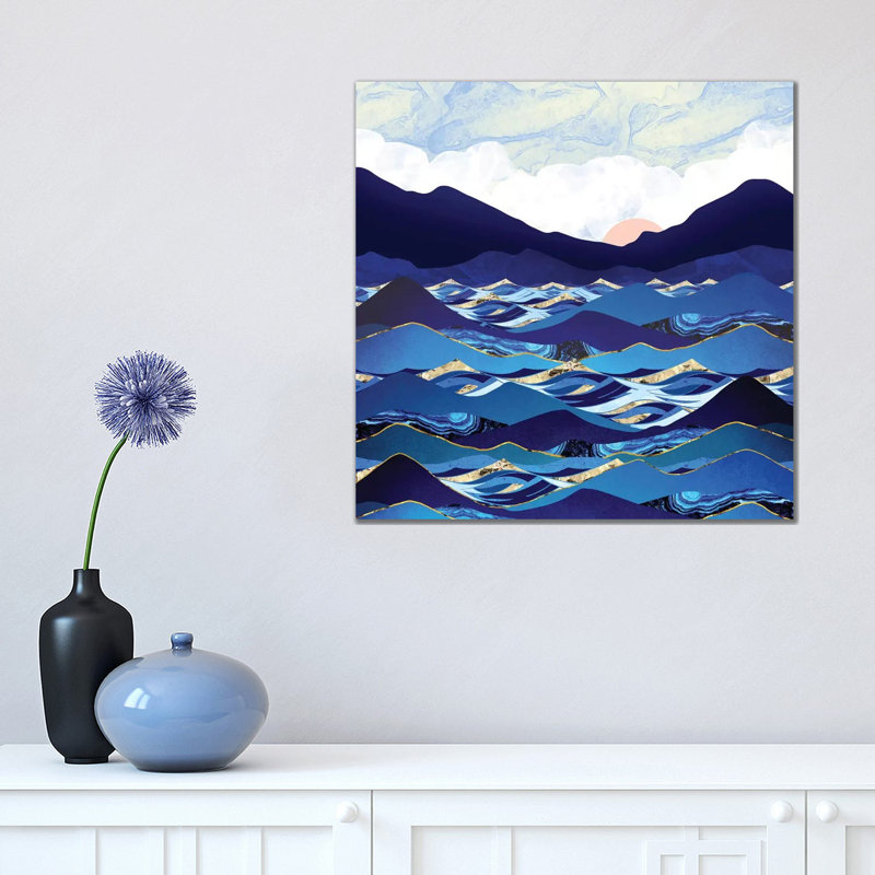 Ocean Blue - Print on Canvas, 93.98 cm H x 93.98 cm W x 1.91 cm D, No Framed