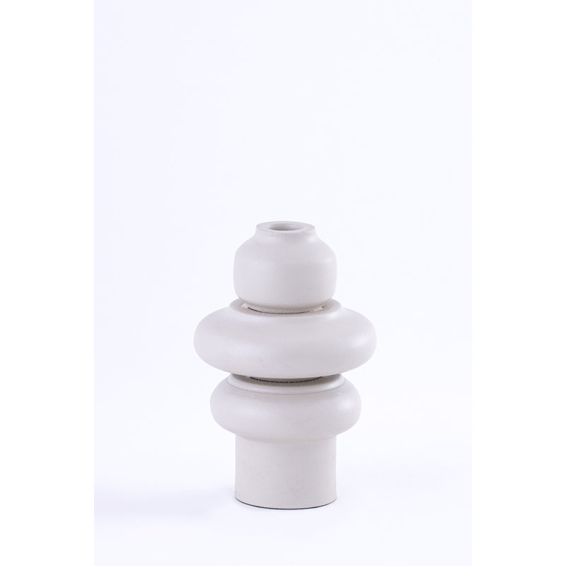 Porte-bougie en fer Lg blanc