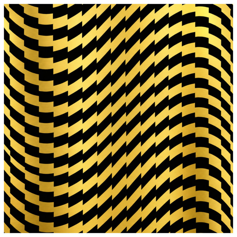 Rideaux de fenêtre à chevrons dorés, voilages et voilages occultants - 1 panneau, 50" x 80" - 1 Panel, Sheer