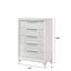 Mobilier de chambre contemporain en bois massif avec rangement à 5 tiroirs