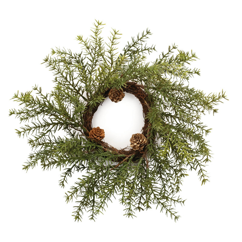 Couronne de pin d'hiver (ensemble de 2)