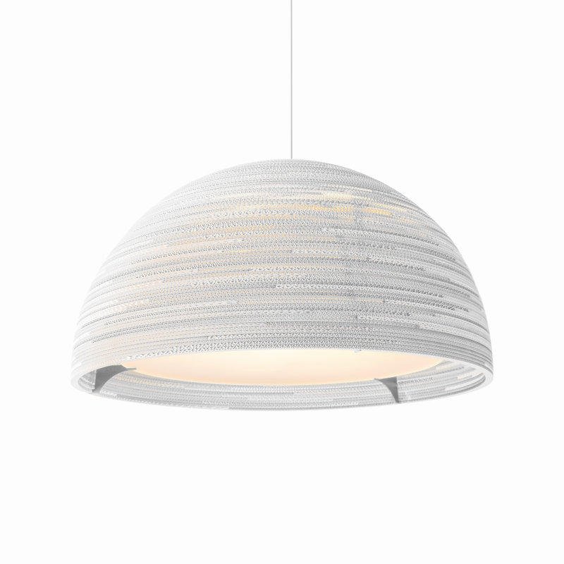 Luminaire suspendu Scraplights Dome 36 - blanc, Blanc
