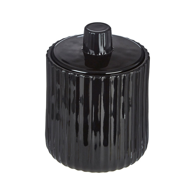 Dayton Glass Jar, Black