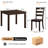 4 - Person Modern Solid Wood Square Dining Table Set-958426651