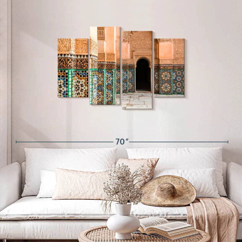 Mosaïques de la cour marocaine Nicci, H 27 po x l 43 po