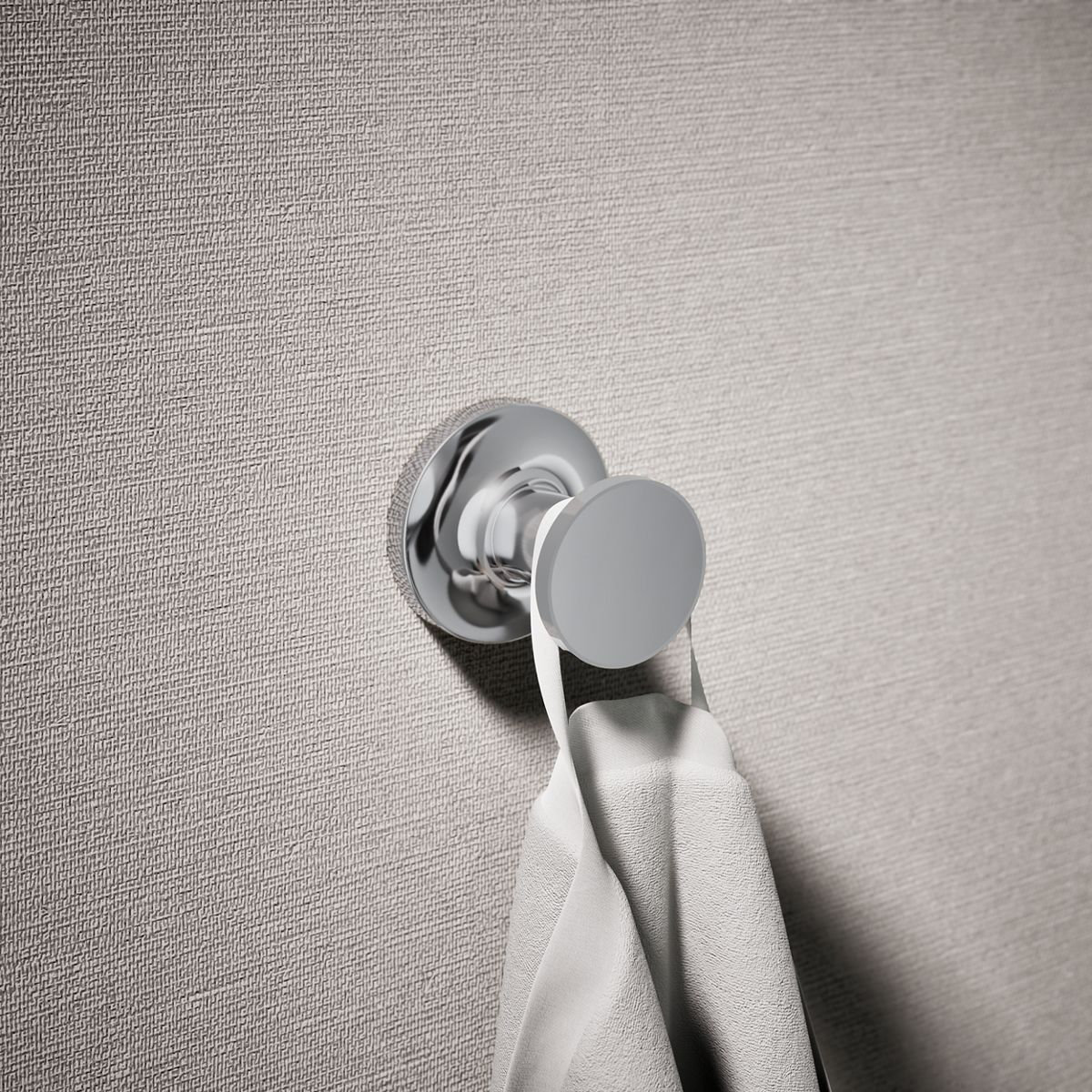 Purist Round Wall-Mounted Robe Hook, Polished Chrome