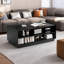 Table basse moderne moderne avec 4 tiroirs et 2 tablettes-539086428