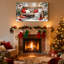 Ensemble de 3 impressions sur toile, banc de Noël avec coussins et ornements-649482244