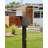43x4x4 Inch Heavy Duty Metal Mailbox Post Sleeve with 2 Universal Brackets for Curbside Residential Mailbox