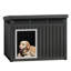  Niche pour chien en plastique, chenil intérieur pour chien avec toit relevable et bonne ventilation pour les chiens de taille moyenne
