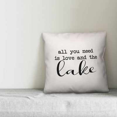 Textual Outdoor Throw Pillow
