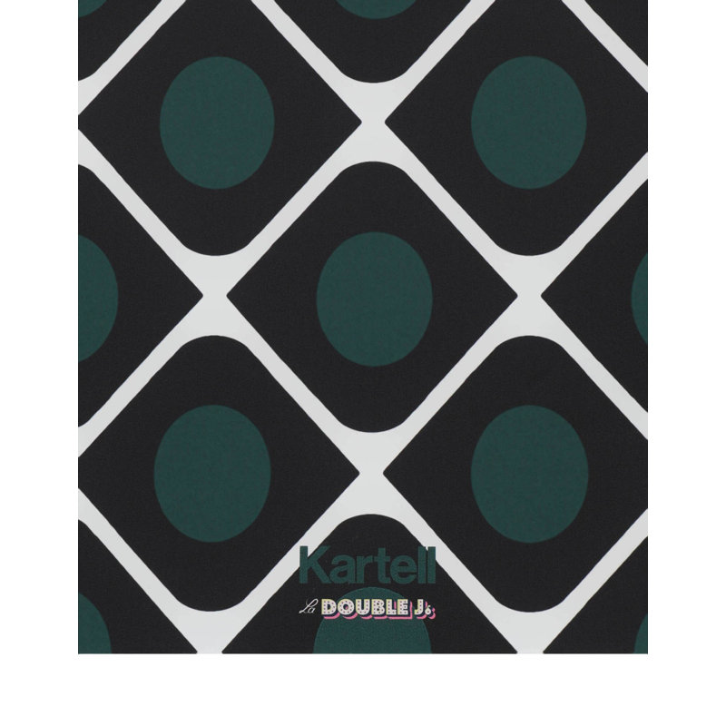 Olive and Black Geometric Hard Plastic Table Mats, Set of 4