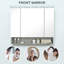 Mirrored Bathroom Cabinets with Mirror and 5 Adjustable Shelves