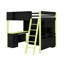 Designs Full Size Gaming Loft Bed With Built-In Desk & LED Lights, Wooden Loft Bed With Wardrobe & Drawer-603172316