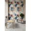 Papier peint floral abstrait mural