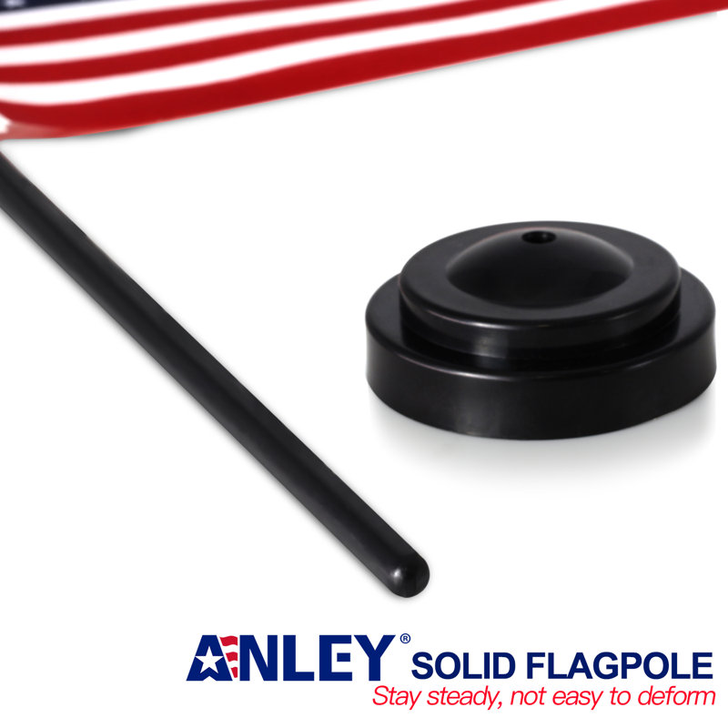 Patriotic Mini American Flag with Black Pole and Base