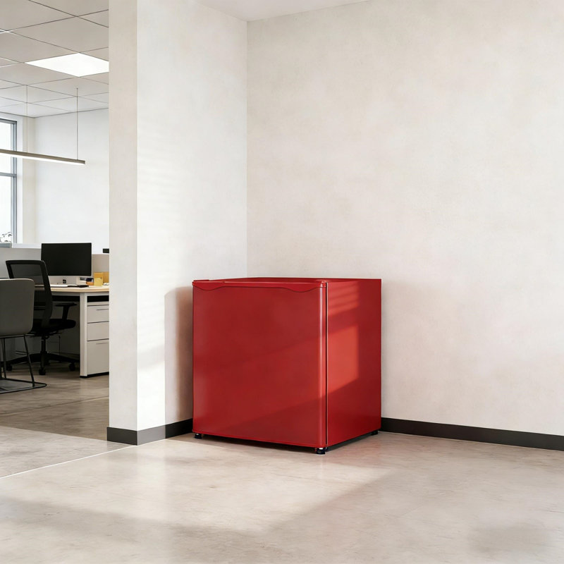 Congélateur vertical compact de 1,1 pied cube, mini congélateur portable avec thermostat à 5 niveaux, porte réversible et tablette amovible pour bureau à domicile, rouge