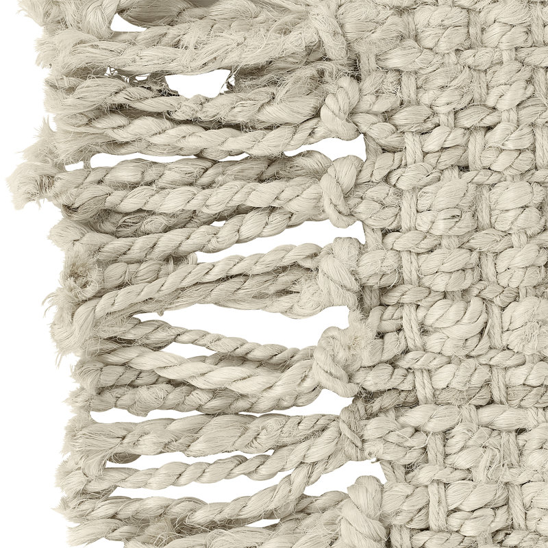 Averie Solid Colour Jute / Sisal Hand Woven Area Rug, Rectangle 91 x 152cm