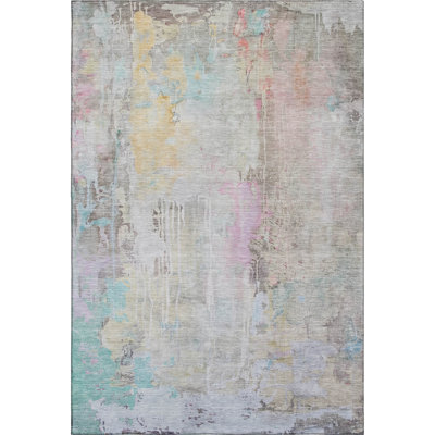 Premium Machine Washable Kelton AMF1233 Abstract Rug