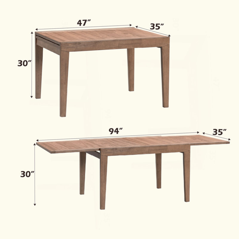 Finish Dining Table W/ Extension Leaf