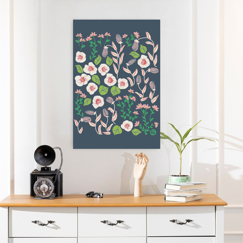 Contemporary Art Elegant Romantic Abstract Flower Nature Wall Art 1 Piece Wrapped Canvas Wall Art, 60.96 cm H x 40.64 cm W